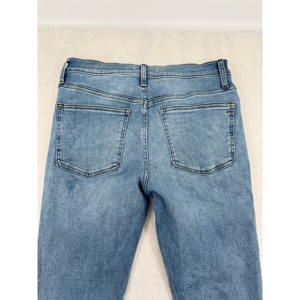 Madewell Mid-Rise Kick Out Jeans Womens 30 (32x26) Blue Light Wash Stretch Denim - Picture 10 of 11